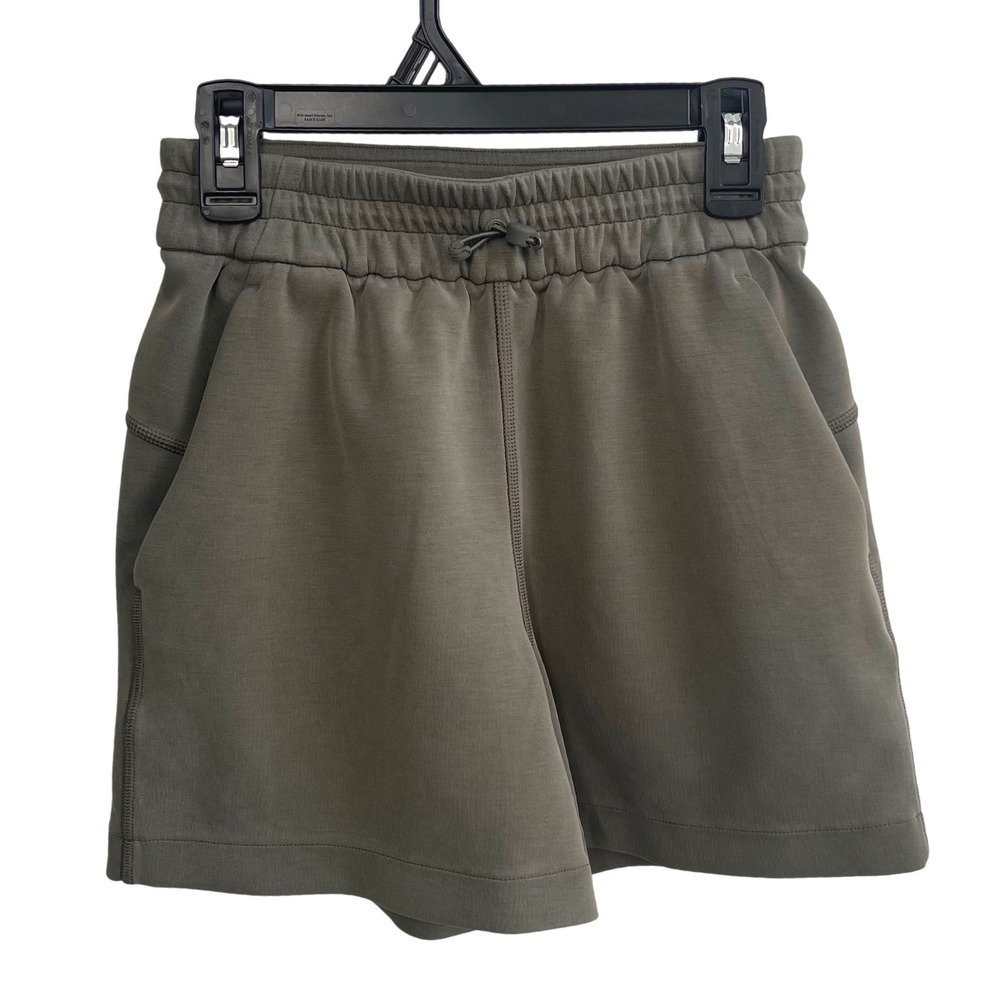 Lululemon Softstreme High-Rise Short Women 0 Green Athleisure Pockets Drawstring